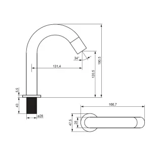 Смеситель для раковины Damixa Scandinavian Pure 360290300 черный